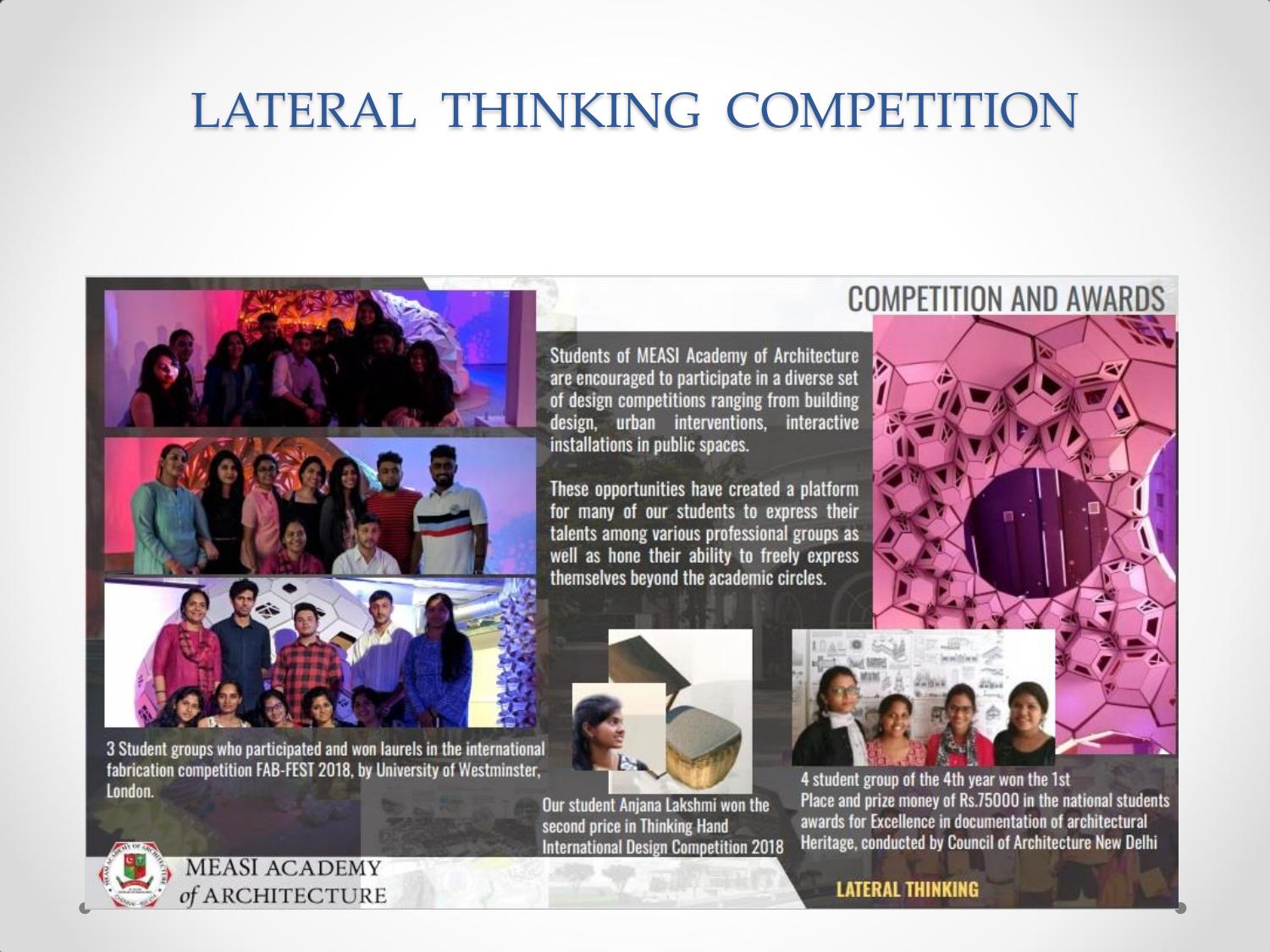 LATERAL THINKING COMPETITION-1