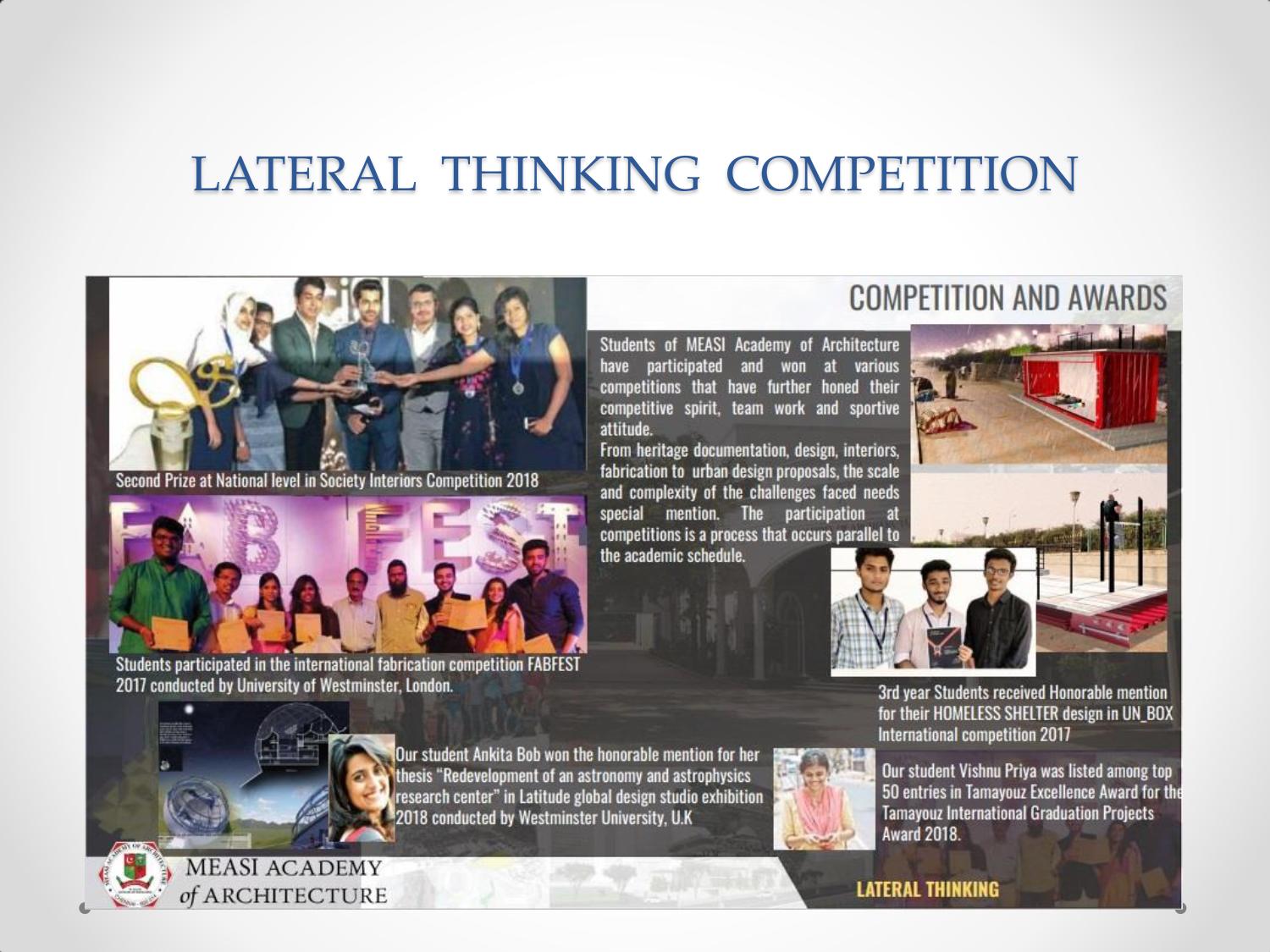 LATERAL THINKING COMPETITION-2